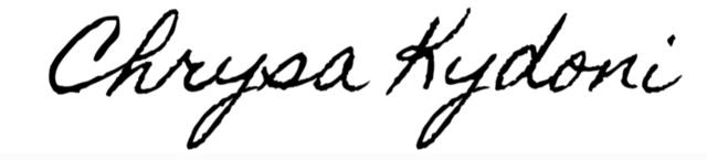 Chrysa Kydoni signature